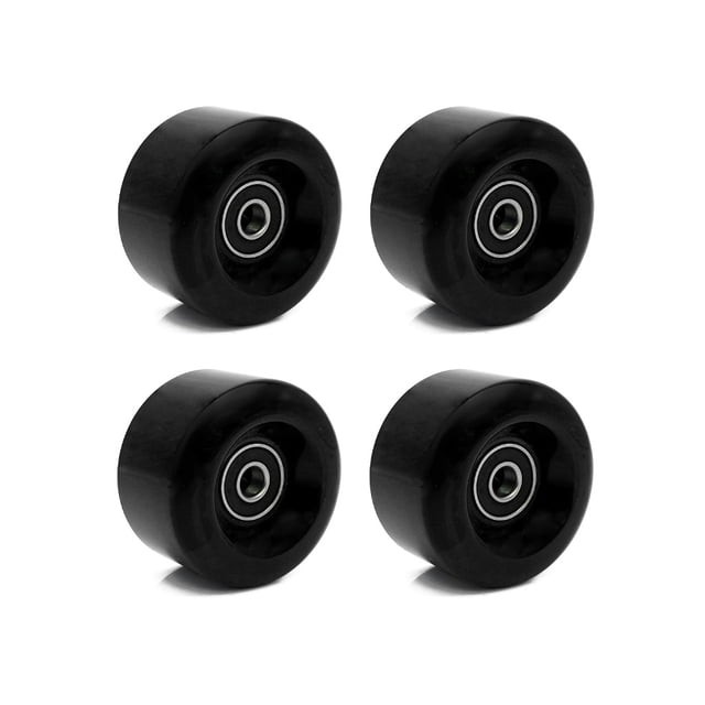4 Pcs Roues de Patin de Remplacement Accessoires Modifiés Roues Épaisses pour Patins à Roues Alignées avec Roulements Accessoire de Sport de Patinage Noir