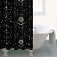 thumbnail image 4 of Black Gothic Sun Moon Star Pattern Shower Curtain 36"x72" ,Bathroom Decorative Shower Curtains Set with 12 Hooks,Modern Waterproof Washable Shower Curtain, 4 of 6
