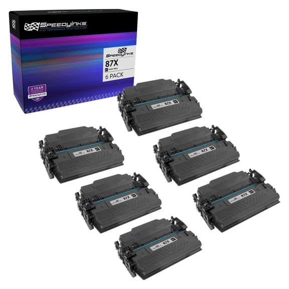 SPEEDYINKS Compatible Toner Cartridge Replacement for HP 87X CF287X High Yield (Black 6-Pack) For use in LaserJet Enterprise M506dh M506dn M506n M506x M527c M527dn M527f M527z M501dn M501n M527c M527Z