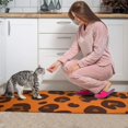 thumbnail image 3 of Orange and Brown Of Leopard Print Kitchen Rugs Sets Of 2,Anti Fatigue Kitchen Mat Rugs Non Slip Washable,Decorative Kitchen Floor Mats for Kitchen,Sink,Laundry,17"x30"+17"x47", 3 of 7