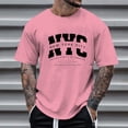 thumbnail image 2 of NinXxx Men's Oversized 3D Print Summer Casual Comfortable Fashion Tee Pink S Pink S, 2 of 4