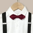 thumbnail image 5 of FAOWME Kids Boys Summer British Style Short Sleeved Shirt Spaghetti Shorts Bow Tie 4PC Children Performance Suit Black 7-8 Years, 5 of 5