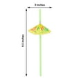 thumbnail image 3 of Efavormart 50 Pack | Multi-Colored Umbrella Luau Pool Party Drinking Straws, 3 of 11