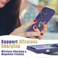 thumbnail image 6 of Compatible with iPhone 12 Case 6.1 inch for Women Girls, Cute Luxury Love Heart [Soft Anti-Scratch Full Camera Lens Protection] Silicone Girly Shockproof Phone Case for iPhone 12-Navy Purple, 6 of 14