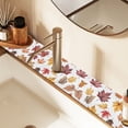 thumbnail image 2 of Yayeee Faucet Mat for Kitchen Sink 14.7" Diatomite Long Splash Guard Pad, Gray Autumn Leaves, 2 of 7