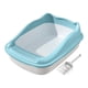 thumbnail image 1 of Bandeja sanitaria para gatos semicerrada, resistente y desmontable para gatitos, hámsteres. Azul, 1 of 9