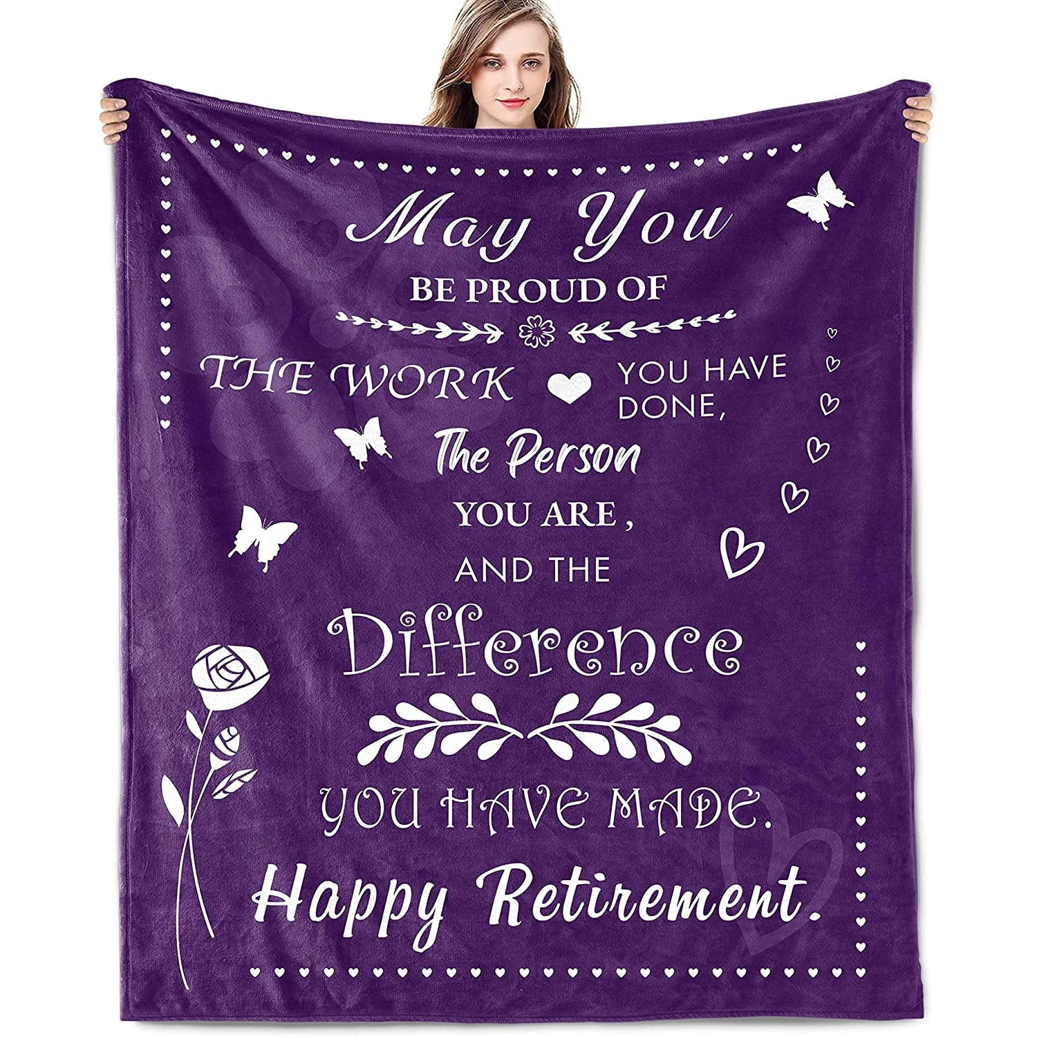 Retirement Gifts for Women 2023 Blanket Retirement Decorations Happy