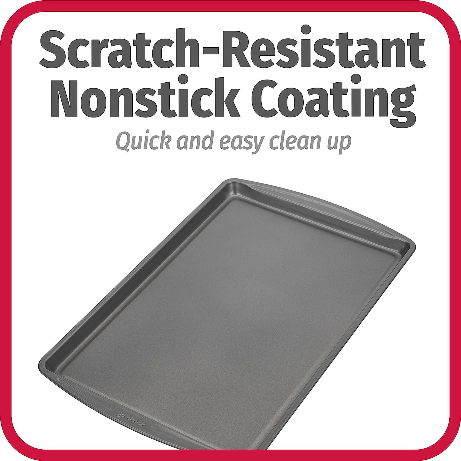 JJEAN-Everday Nonstick Carbon Steel 17 x 11-Inch Baking Sheet Set, 2 Pack \u2013 Medium Sized Cooking Pans, Bakeware Set, Cookie Sheets for Baking, Oven Pan Set