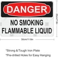 thumbnail image 2 of Metal Hanging Plate Horizontal Sign NO SMOKING FLAMMABLE LIQUID, Waterproof, Fade and Scratch Resistant, safety signs, equipment Warning signs, etc - DANGER SIGN Style 20x30cm, 2 of 8