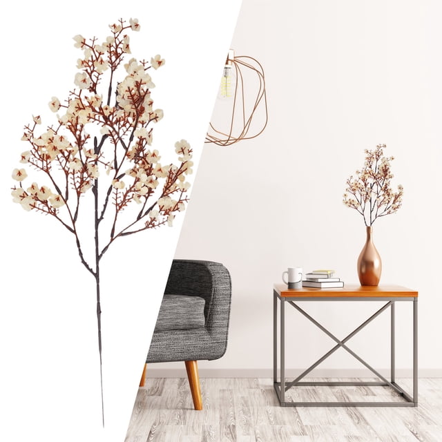 Uuiauoio Cherry Blossom Branches,19.69in Artificial Cherry Blossom Flowers Long Stems Fake Flowers Vase Arrangements for Wedding Home Japanese Decor