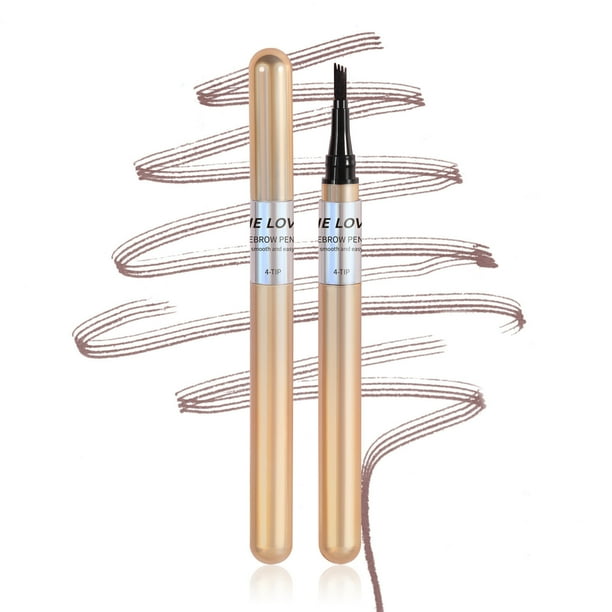 Four Fork Lasting Liquid Eyebrow Pencil With Fork Tip Applicator Precisely Natural Eyebrow Maker Pen For Beginners 24 Hour Sweat 3ml