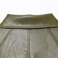 thumbnail image 6 of Miluxas Womens Oversized Jackets Faux Leather Casual Long Sleeve Zip up Trendy Bomber Motorcycle Jacket with Pockets Green XS(XS), 6 of 9