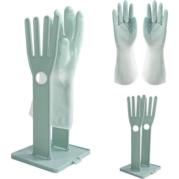 KAIYANG Soporte para secador de guantes de cocina, rejilla de plástico reutilizable para secar bolsas, colgador para guantes de limpieza, soporte para almacenamiento de guantes para lavar platos y sec