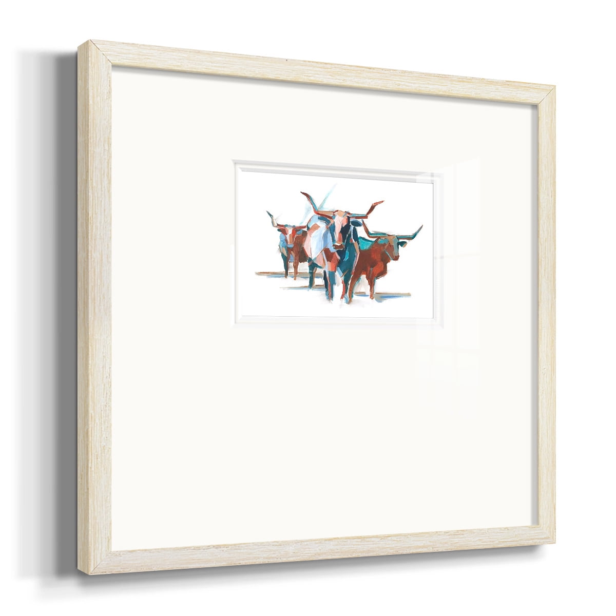 Modern Longhorns IPremium Framed Print