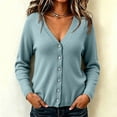 thumbnail image 2 of Garbnen Women's Cardigan Sweaters Lightweight Button Up Women Long Sleeve Sweater V Neck Open Front Knit Trendy Clothes XL, 2 of 5