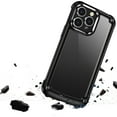 thumbnail image 3 of For iPhone 15 PRO Case Hybrid Metal Buttons Raised Camera Lip + 2 Tempered Glass, 3 of 3