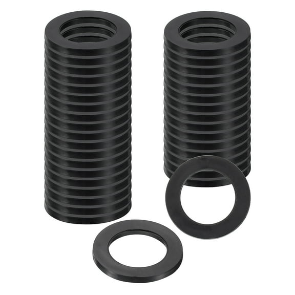 Uxcell 36Pcs Rubber Washers, 1 3/16 OD x 13/16 ID x 0.1" Thickness Flat Washers