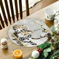 thumbnail image 5 of RuiJiao Christmas Snowman Round Placemats, Multicolor Polyester Insulated Table Mats for Holiday Kitchen Decor, 5 of 8