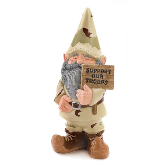 Garden Statue Accent Plus apoya a nuestras tropas | Gnome USA