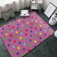 thumbnail image 3 of colorful dot pattern Shaggy Area Rug, Rugs for Living Room Bedroom Non Slip Door Mat Indoor Carpet Machine Washable Nursery Home Decor Floor Mats for Entryway 60x39in-#, 3 of 5