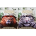 thumbnail image 5 of JML 3 Ply Reversible Fleece Comforter for Winter 85"x93" 8lbs Tiger, 5 of 5