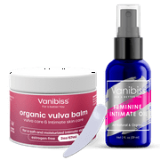 Vanibiss Organic Vulva Balm & Feminine Intimate Oil-Vaginal Moisturizer & Vaginal Odor (2oz ea.)