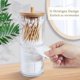 thumbnail image 2 of 2 Pack 2 in 1 Acrylic Cotton Swab Holder Clear Cotton Swab with Lid for Cotton, 2 of 5