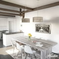 thumbnail image 3 of Hunter - Solhaven 3-light Light Grey Oak, Medium Size Pendant Light, Dimmable, Modern Style, Drum Shaped, for Bedrooms, Dining, Living Rooms - 19379, 3 of 7