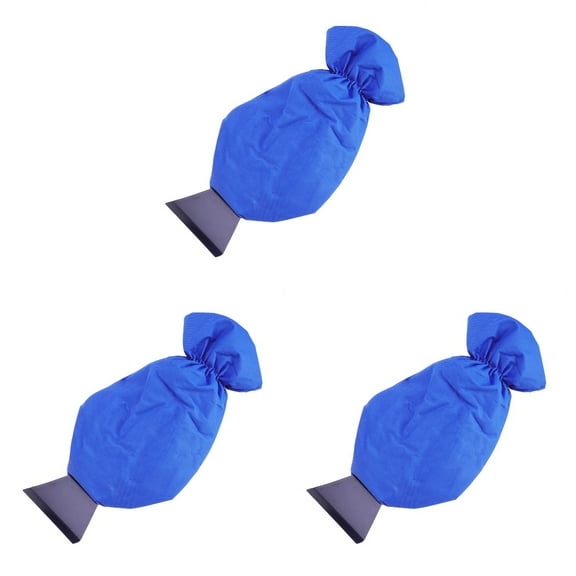 Mutmorningal 3-Piece Car Snow Scraper Gloves Set with Handheld Snow Shovel and Ice Scraper for Auto Window Cleaning ( )