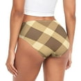 thumbnail image 6 of Women's Underwear Brown and Tan Check Hipster Panties Underwear for women, Medium, 6 of 9