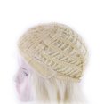 thumbnail image 4 of Peluca de onda larga con degradado rubio platino Peluca de mujer de cabello sintético de rizo medio, 4 of 6