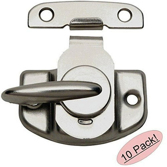 Designers Impressions 53621 Satin Nickel Cam-Action Window Sash Lock and Keeper - 10 Pack