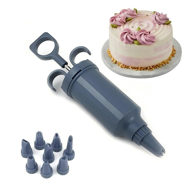 WIFKLSIIPG Dispenser & Cookie – Tool Set | Decorating for Icing Cookies & Cupcakes | for Baking Enthusiasts & Beginners(Grey)