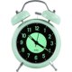 thumbnail image 1 of Reloj despertador iluminado de 4 pulgadas, reloj despertador de cuarzo sin boleto analógico retro de doble campana con alarma de sonido y luz nocturna, caja de metal (verde) JAMW  Sencillez, 1 of 5
