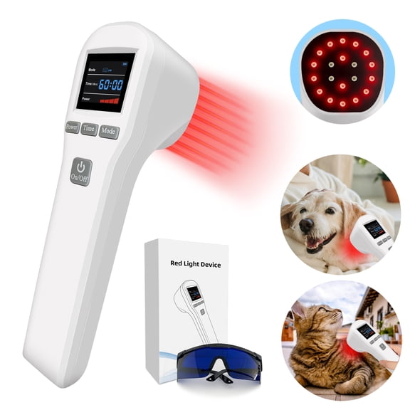 Frovab Handheld Light Therapy Light Device for Lower Back and Leg Relief in Humans and Pets, Adjustable 650nm & 808nm Treatment