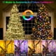 thumbnail image 2 of Luces navideñas, 20 M, 200 LED, 11 modos de iluminación que cambian de color, blanco cálido y multicolor con temporizador remoto, enchufe de extremo a extremo para exteriores, Navidad, fiestas, 2 of 5