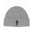 thumbnail image 2 of Polo Ralph Lauren Denim Bear Knit Beanie Grey, 2 of 2