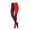 Red, variant on Women's Two Toned Halloween Tights, Contrast Color Opaque Pantyhose Cosplay Footed Leggings, Reinforced Toe One Size Split Color Costume Tights for Comic Con Theme Party Brick Red One Size