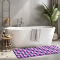 thumbnail image 2 of Pink Purple Checkered Pattern Kitchen Rug Mat,Kitchen Runner Rugs Non Skid Washable,Decorative Kitchen Floor Mats for Kitchen,Sink,Laundry,17"x47.2", 2 of 7