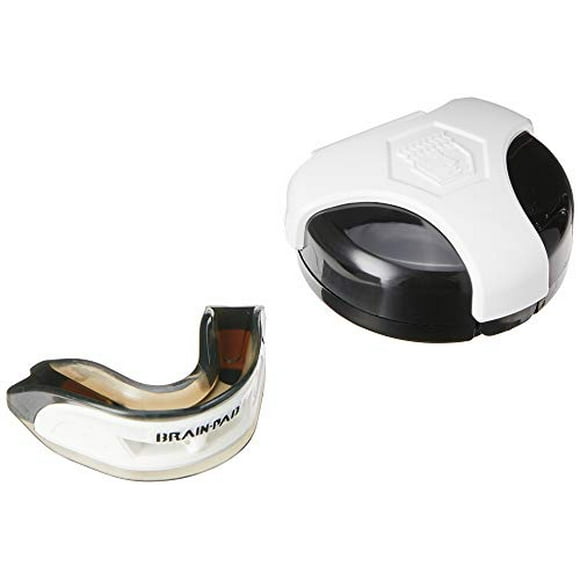 Brain-Pad, Inc. (3XSWP) 3XS Triple Laminated Mouthguard with Special Formulated Super Gel Pads, White/Black, Adult