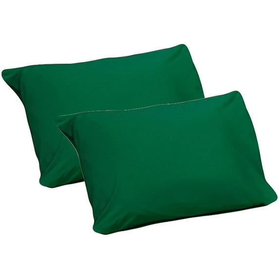 100% Jersey Knit Cotton, 2 Standard Pillow Case-Hunter Green