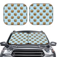 thumbnail image 2 of Windshield Sun Shade, Cute Hamburger Blue Foldable Car Sun Shade Windshield For Front, 2 Pieces, 2 of 4