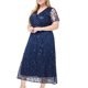 thumbnail image 5 of Vestido Corto de Verano con Cuello en V Perla Sobredimensionada Bordada, Dama de Honor Casual Y Vestido de Verano de las Mujeres, 5 of 5