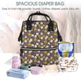 thumbnail image 5 of Daiia Flowers Daisy Large Capacity Baby Bag Waterproof Stylish Diaper Bag Mummy Backpack Adjustable Straps Diaper BagBaby Essentials Bag, 5 of 6