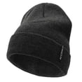 thumbnail image 3 of ACCEHUT Unisex Acrylic Knit Beanie - Cozy Winter Ski Cap in Solid Colors for Men & Women - Stretchy Cuffed Skull Hat for Warmth and Style Black/Mix Gray, 3 of 10