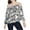 Off-White - ivorynavycombo, variant on Rachel Roy Womens Printed Knit Blouse, Off-White, XX-Large