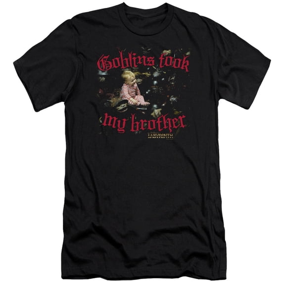 Labyrinth - Goblins Took My Brother - Slim Fit Short Sleeve Shirt - Small
