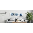 thumbnail image 6 of Visual Art Decor  3 Piece Lotus Flower Canvas Wall Art for Living Room Blue Floral Picture Wall Decor for Bar Dining Room Bedroom Bathroom Kitchen Print Painting for Home Decorations 12"x 16"x3Pcs, 6 of 10