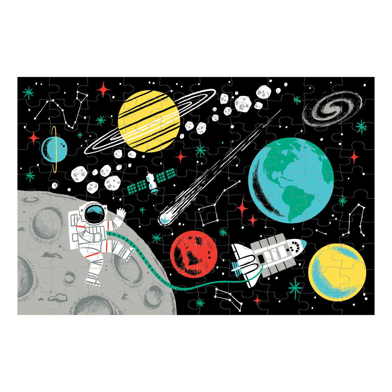 Mudpuppy - Outer Space Glow-in-the-Dark Puzzle