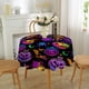 thumbnail image 3 of Mantel decorativo circular de Halloween resistente al aceite con impresión digital., 3 of 5